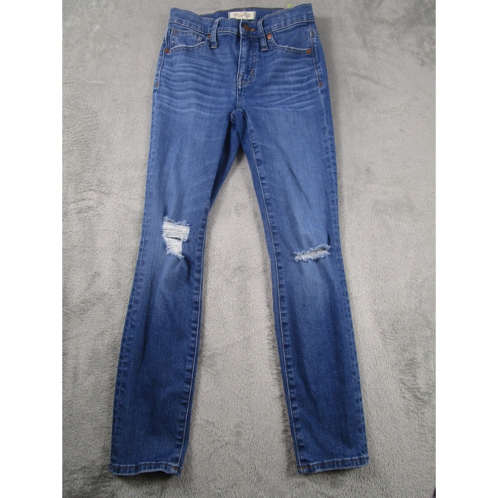 Madewell Jeans Womens 23 Blue High Rise Skinny Crop Pockets‎ Modern Preppy
